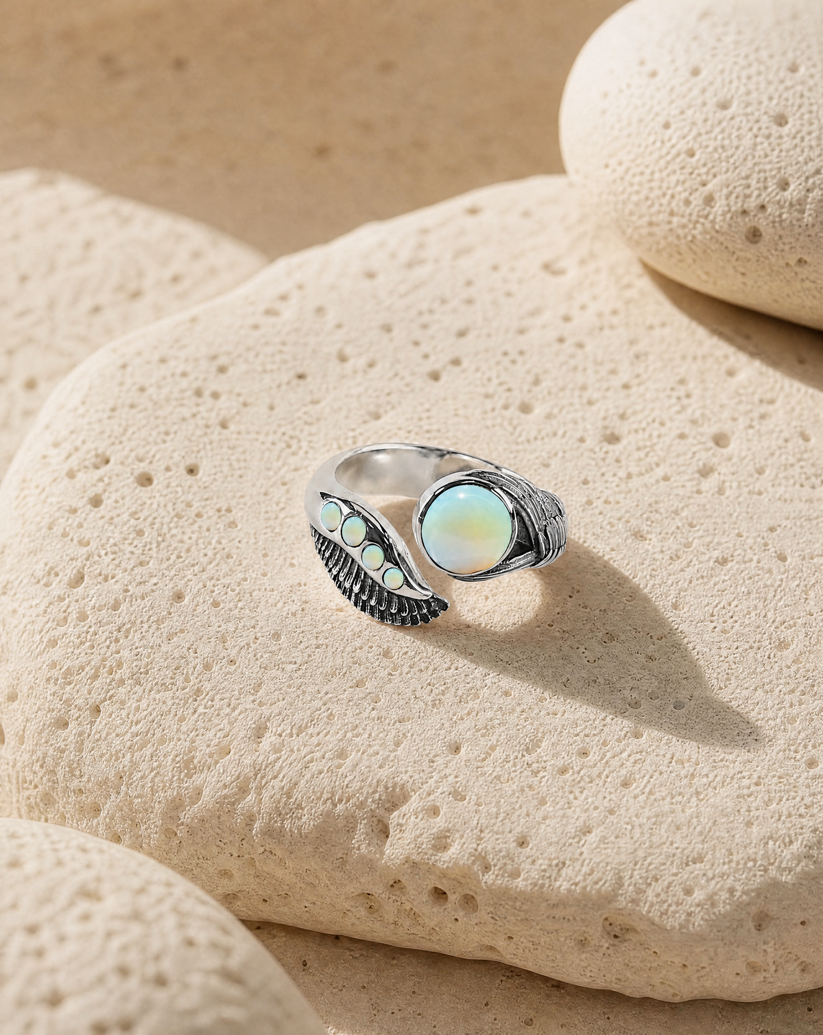 Majestic Opalite Ring, Silver