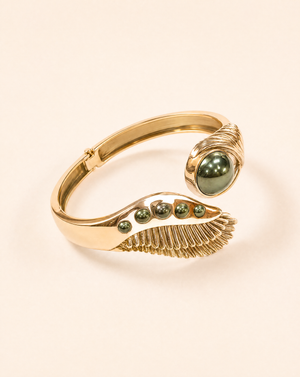 Majestic Winged Pyrite Bracelet — Gold