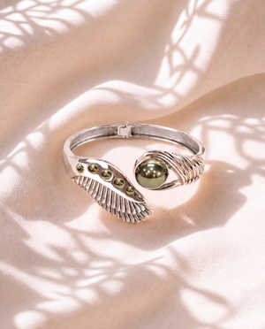 Majestic Winged Pyrite Bracelet — Silver