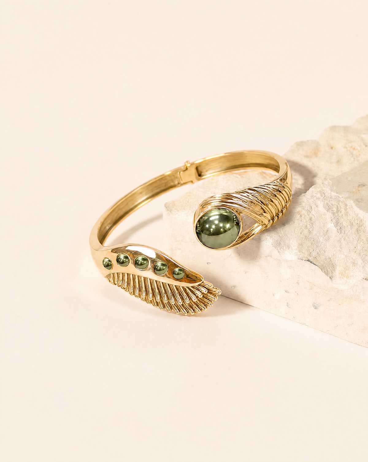 Majestic Winged Pyrite Bracelet — Gold