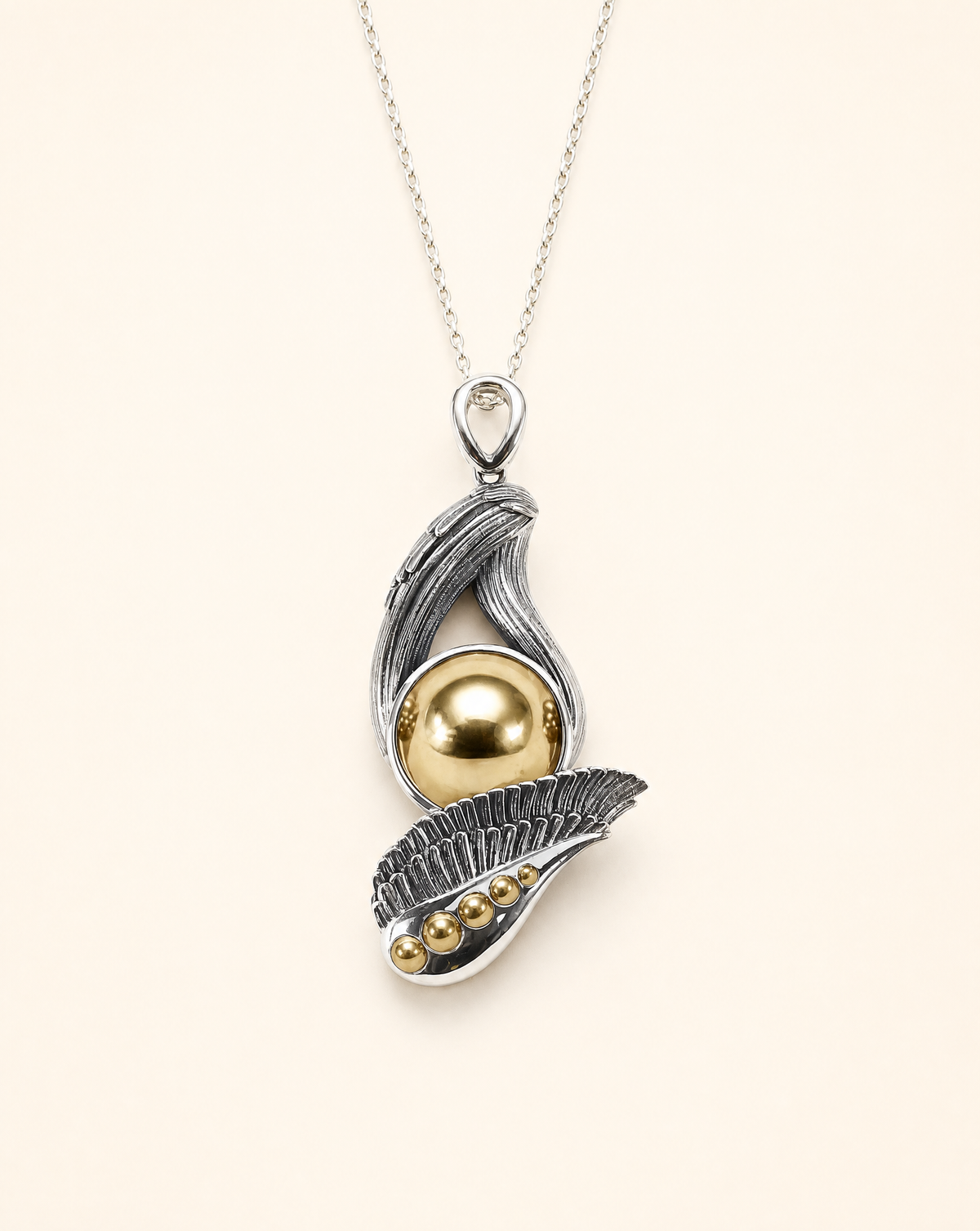 Majestic Pyrite Pendant — Silver