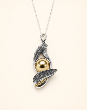 Majestic Pyrite Pendant — Silver