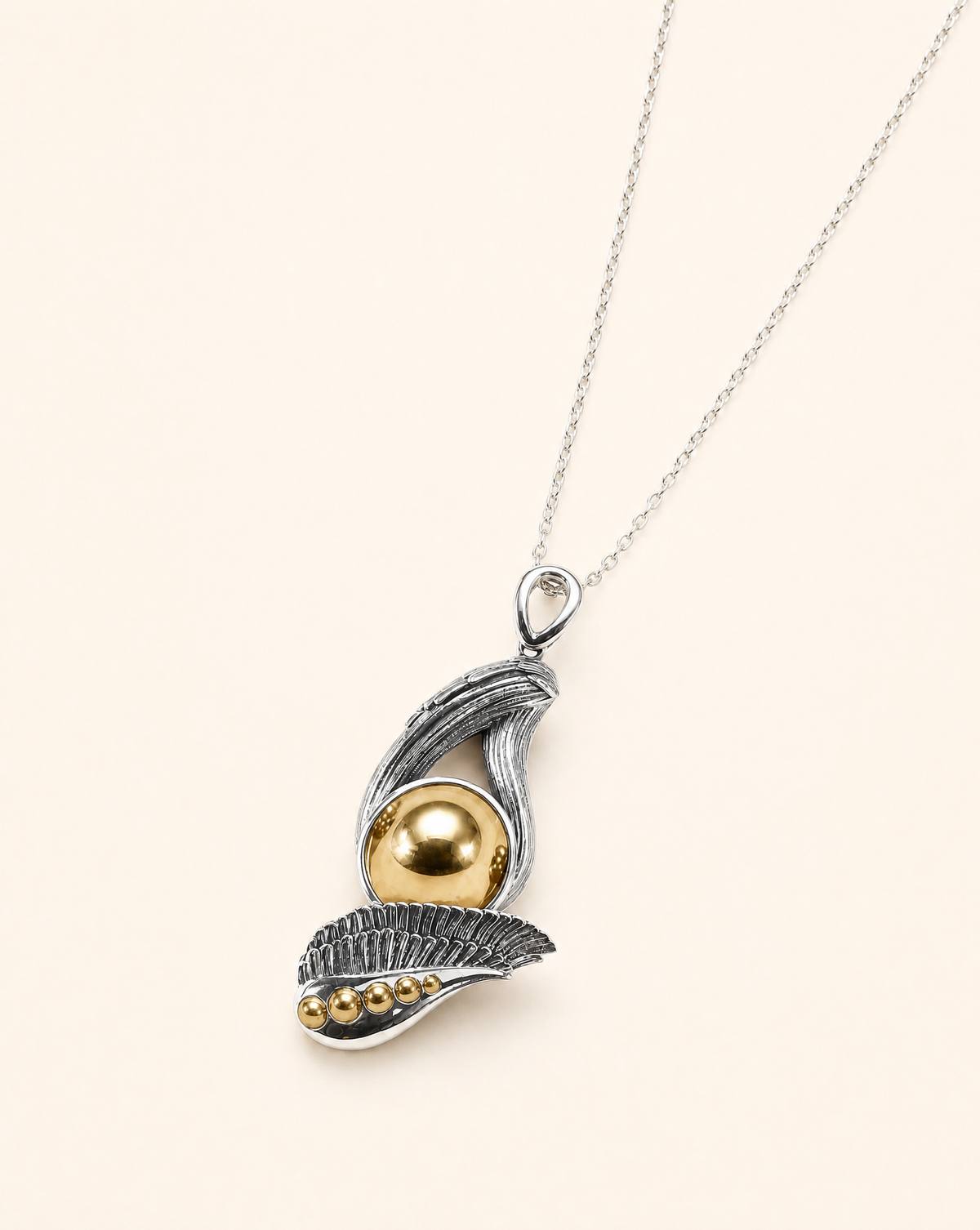 Majestic Pyrite Pendant — Silver