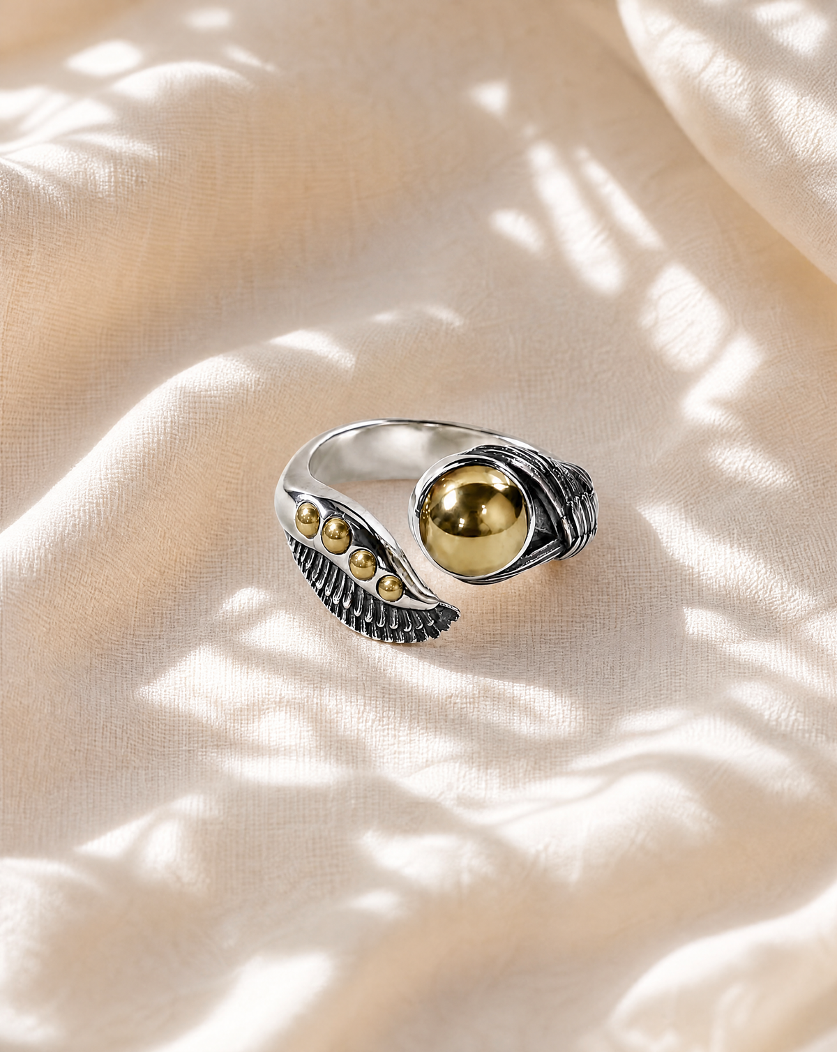 Majestic Pyrite Ring, Silver