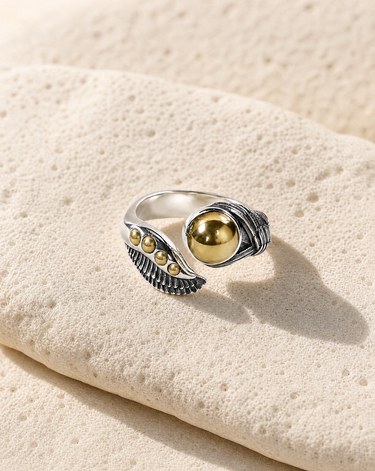 Majestic Pyrite Ring, Silver