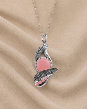 Majestic Rose Quartz Pendant — Silver