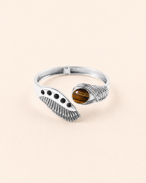 Majestic Winged Tiger's Eye Bracelet — Silver
