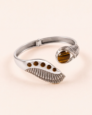 Majestic Winged Tiger's Eye Bracelet — Silver
