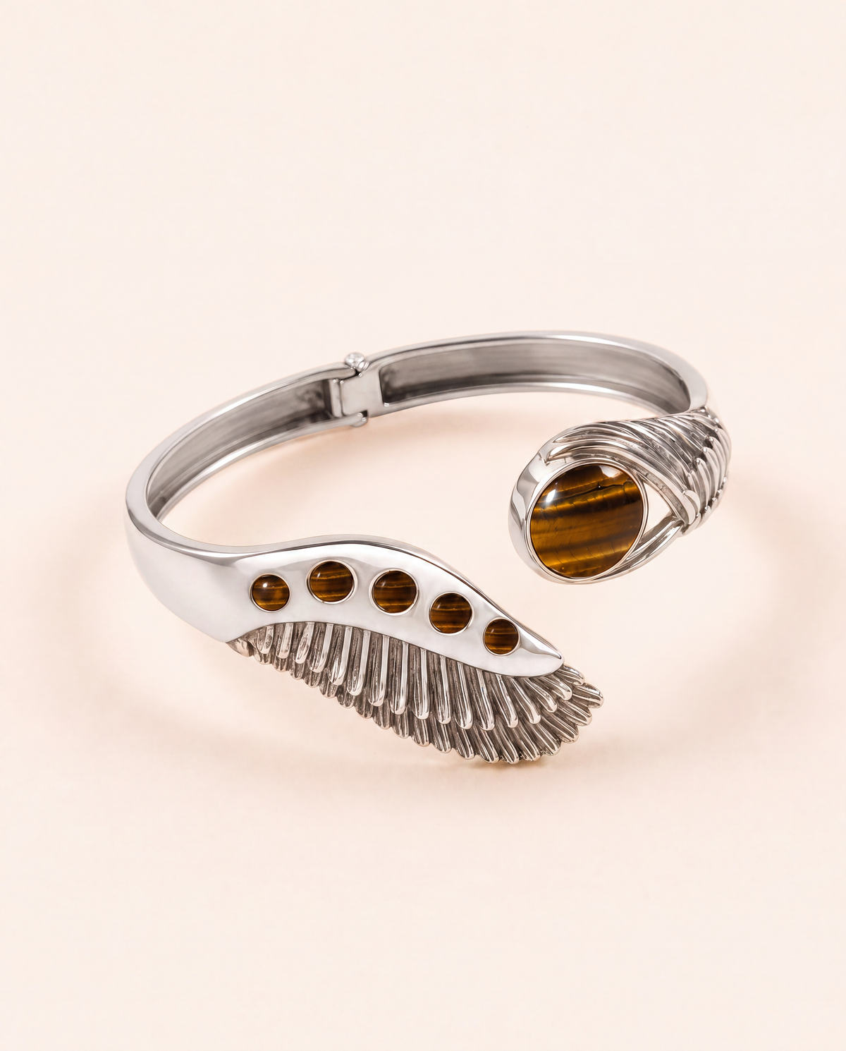 Majestic Winged Tiger's Eye Bracelet — Silver