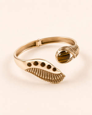 Majestic Winged Tiger's Eye Bracelet — Gold