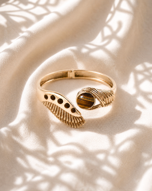 Majestic Winged Tiger's Eye Bracelet — Gold