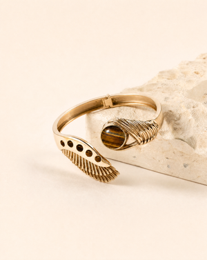 Majestic Winged Tiger's Eye Bracelet — Gold