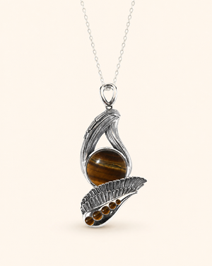 Majestic Tiger's Eye Pendant — Silver