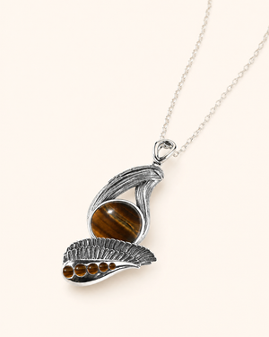 Majestic Tiger's Eye Pendant — Silver