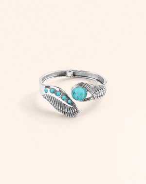 Majestic Winged Turquoise Bracelet — Silver