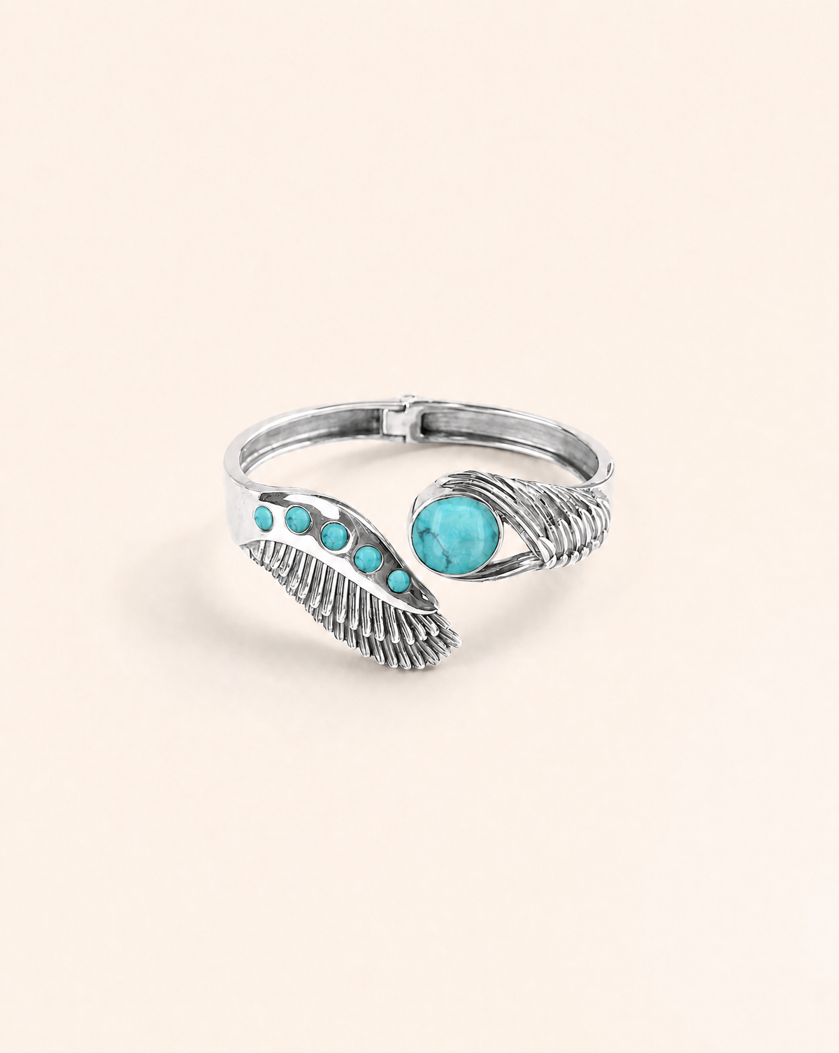 Majestic Winged Turquoise Bracelet — Silver