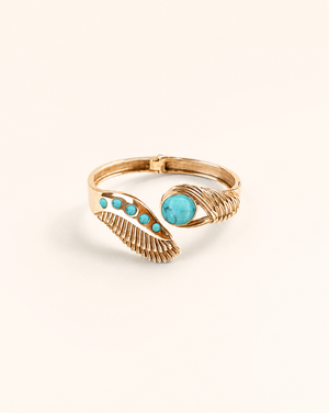 Majestic Winged Turquoise Bracelet — Gold