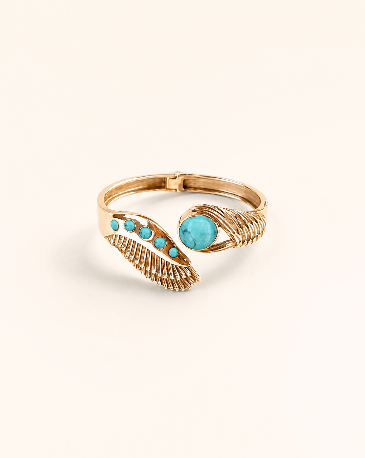 Majestic Winged Turquoise Bracelet — Gold