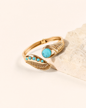 Majestic Winged Turquoise Bracelet — Gold