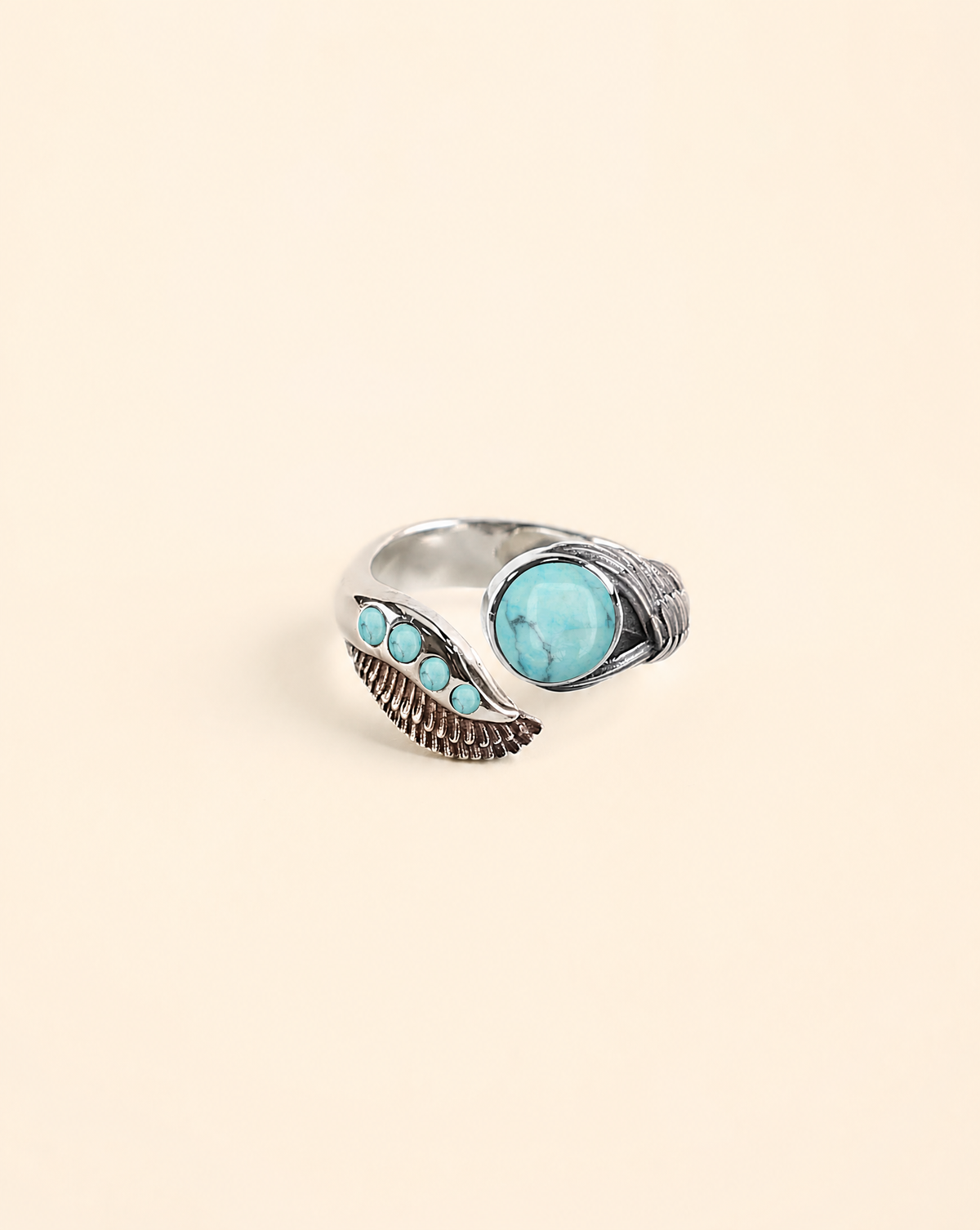 Majestic Turquoise Ring, Silver