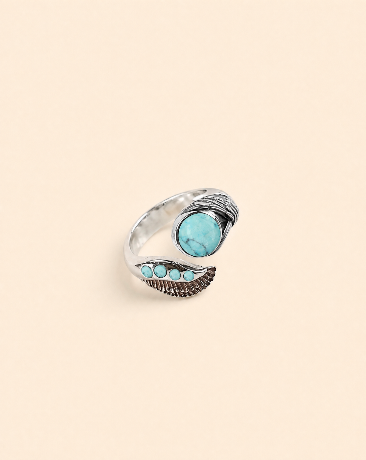 Majestic Turquoise Ring, Silver