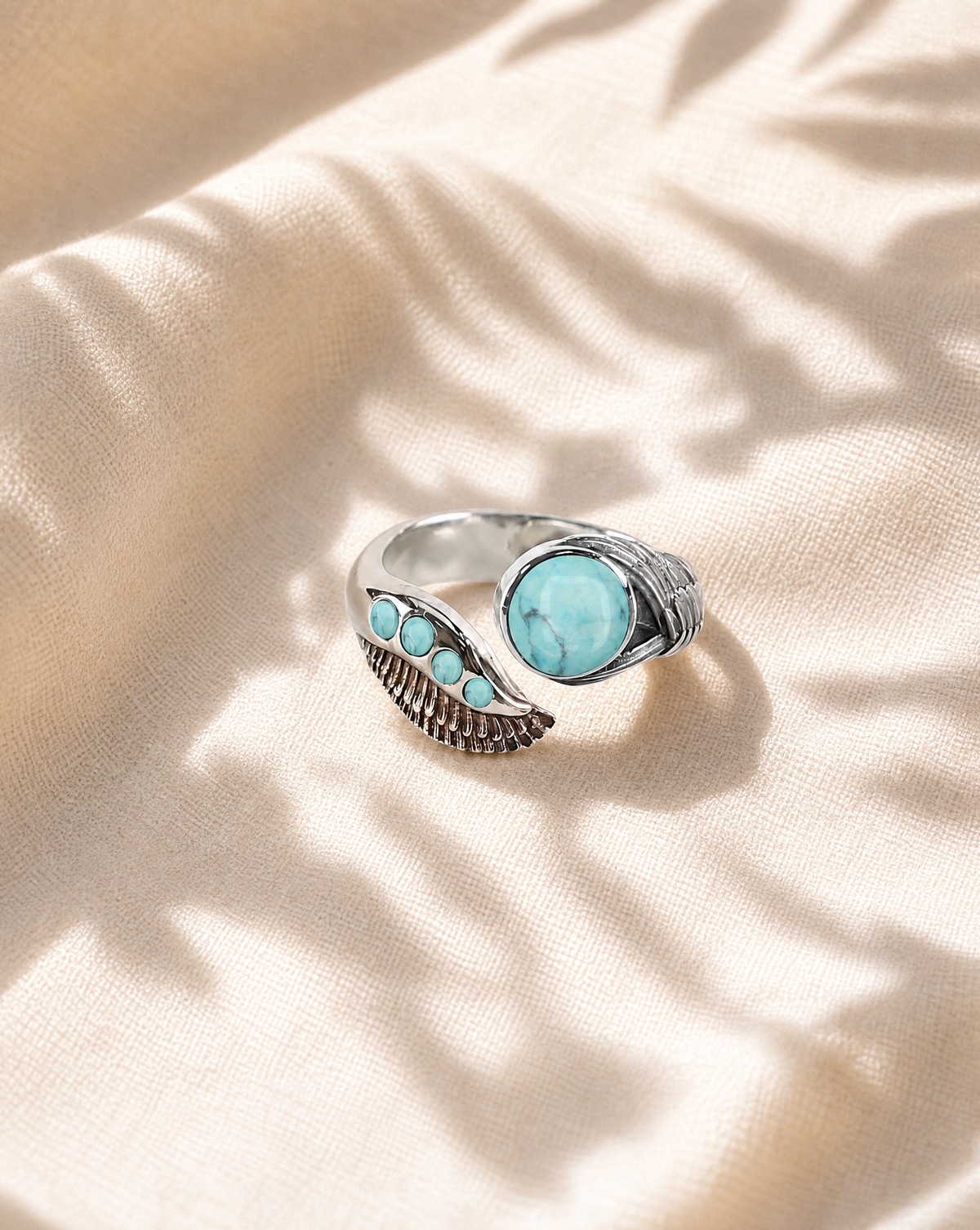 Majestic Turquoise Ring, Silver