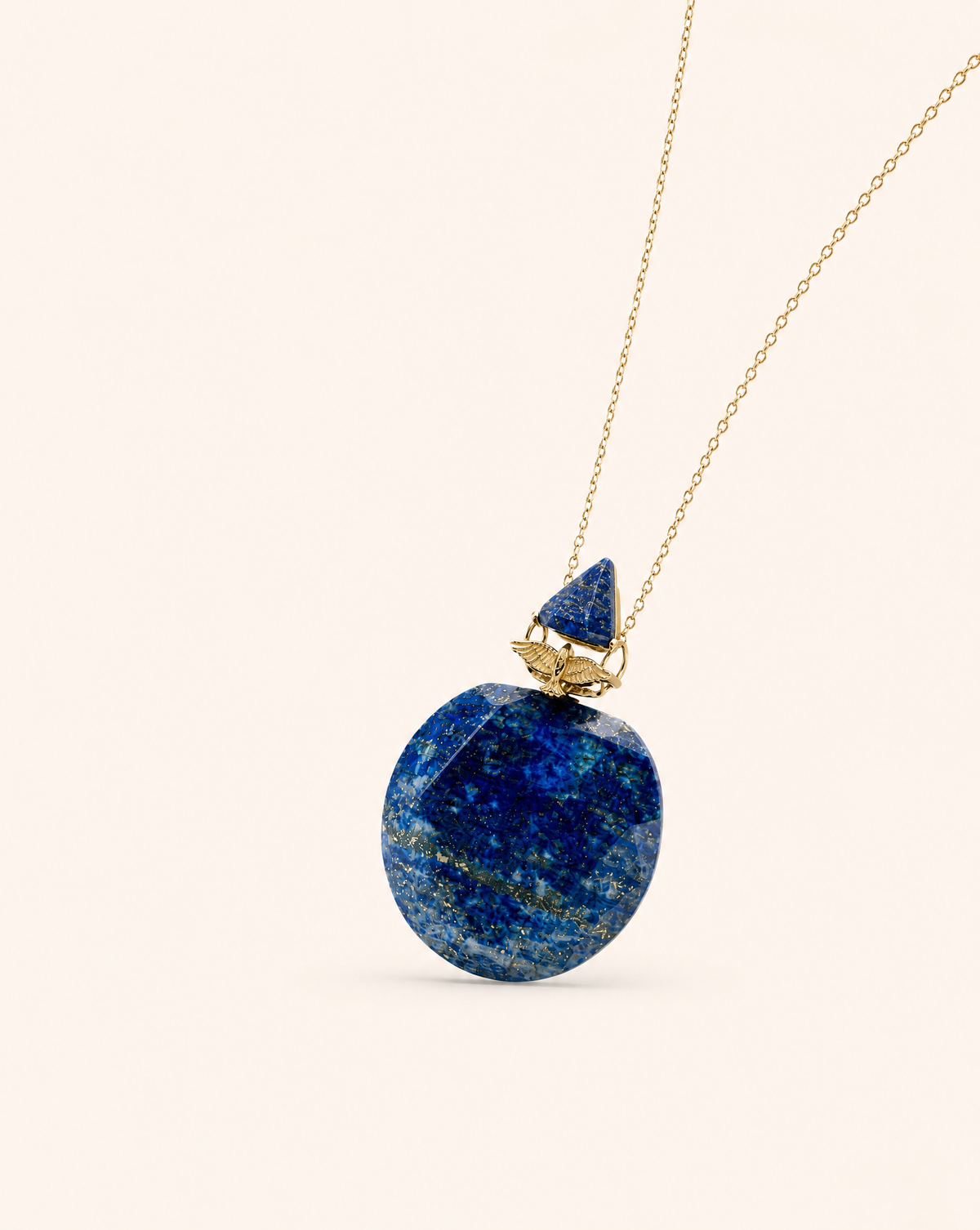 DreamWeaver Potion Bottle Lapis Pendant — Gold-2