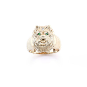 Chow Chow Guardian Ring — 14K Gold