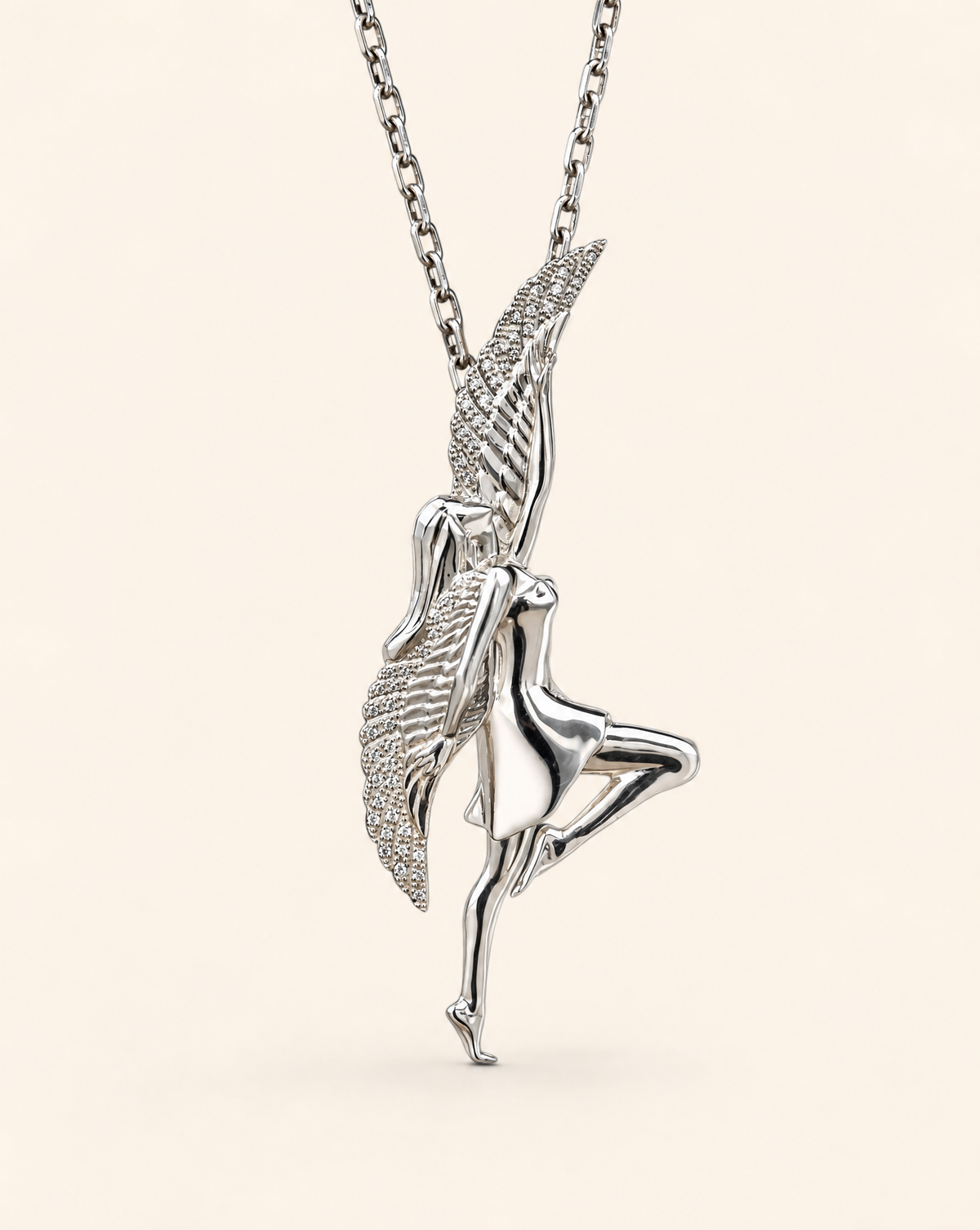 Winged SpiritDancer Pendant — Silver-1