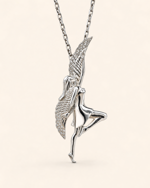 Winged SpiritDancer Pendant — Silver