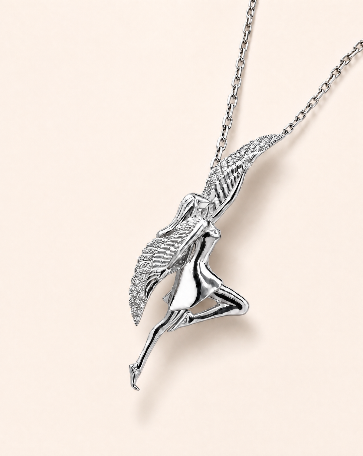 Winged SpiritDancer Pendant — Silver-2