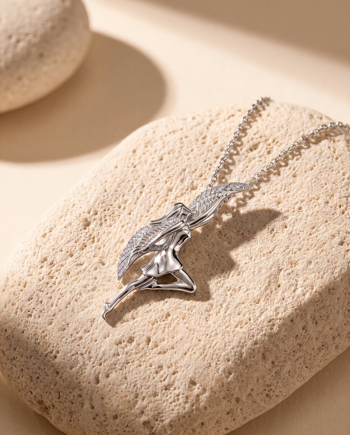 Winged SpiritDancer Pendant — Silver-4