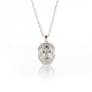 Chow Chow Guardian Pendant — Silver