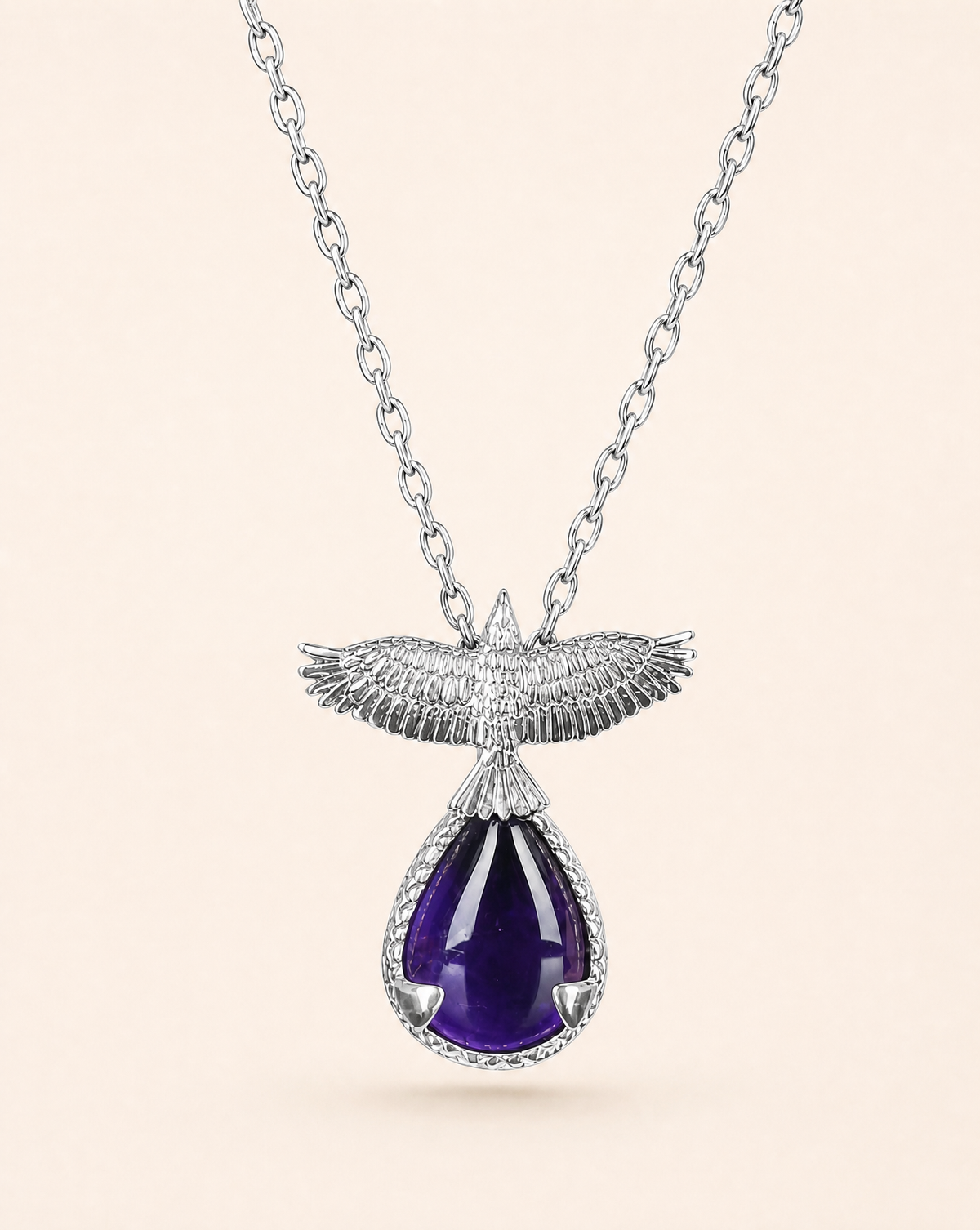 SunDancer Amethyst Pendant — Silver