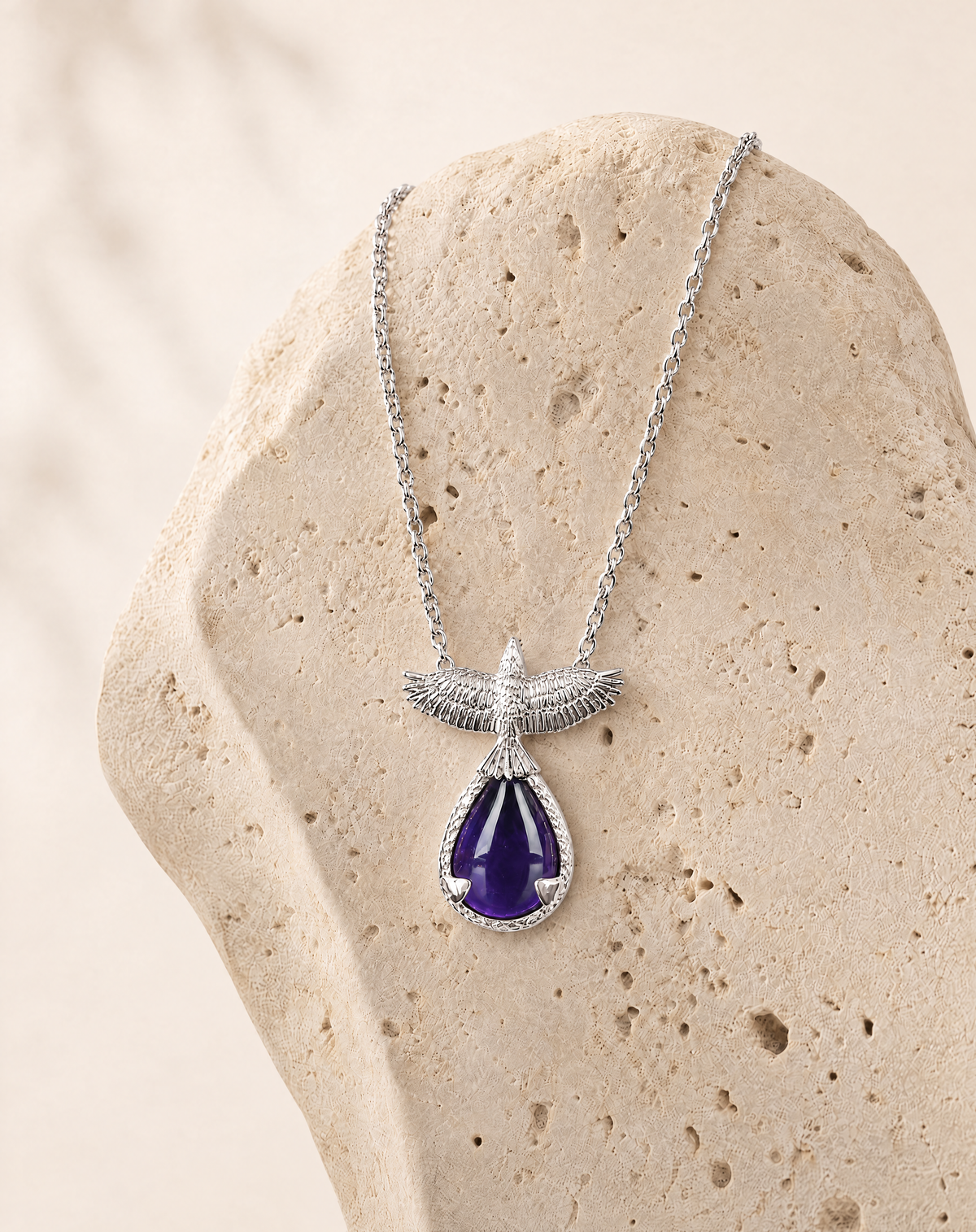 SunDancer Amethyst Pendant, Silver-4