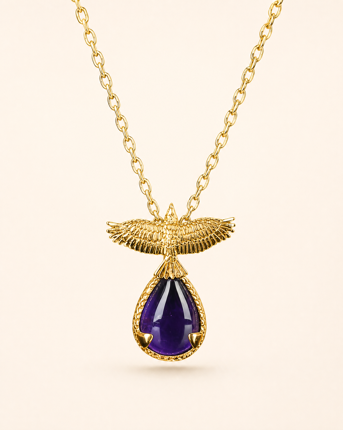 SunDancer Amethyst Pendant — Gold
