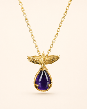 SunDancer Amethyst Pendant — Gold