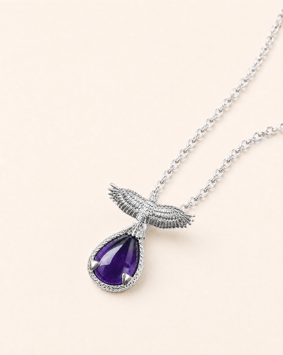 SunDancer Amethyst Pendant, Silver-2