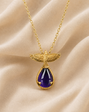 SunDancer Amethyst Pendant — Gold