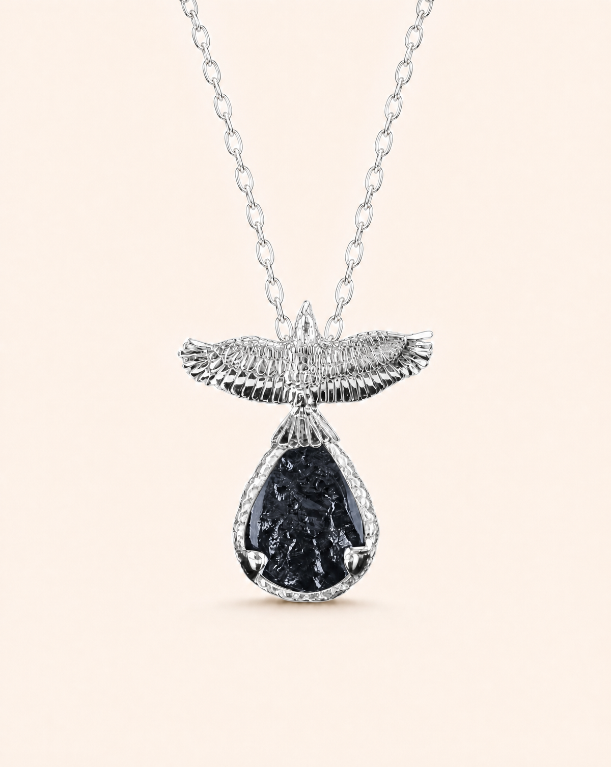 SunDancer Black Tourmaline Pendant — Silver