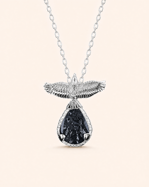 SunDancer Black Tourmaline Pendant — Silver