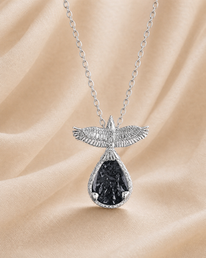 SunDancer Black Tourmaline Pendant — Silver