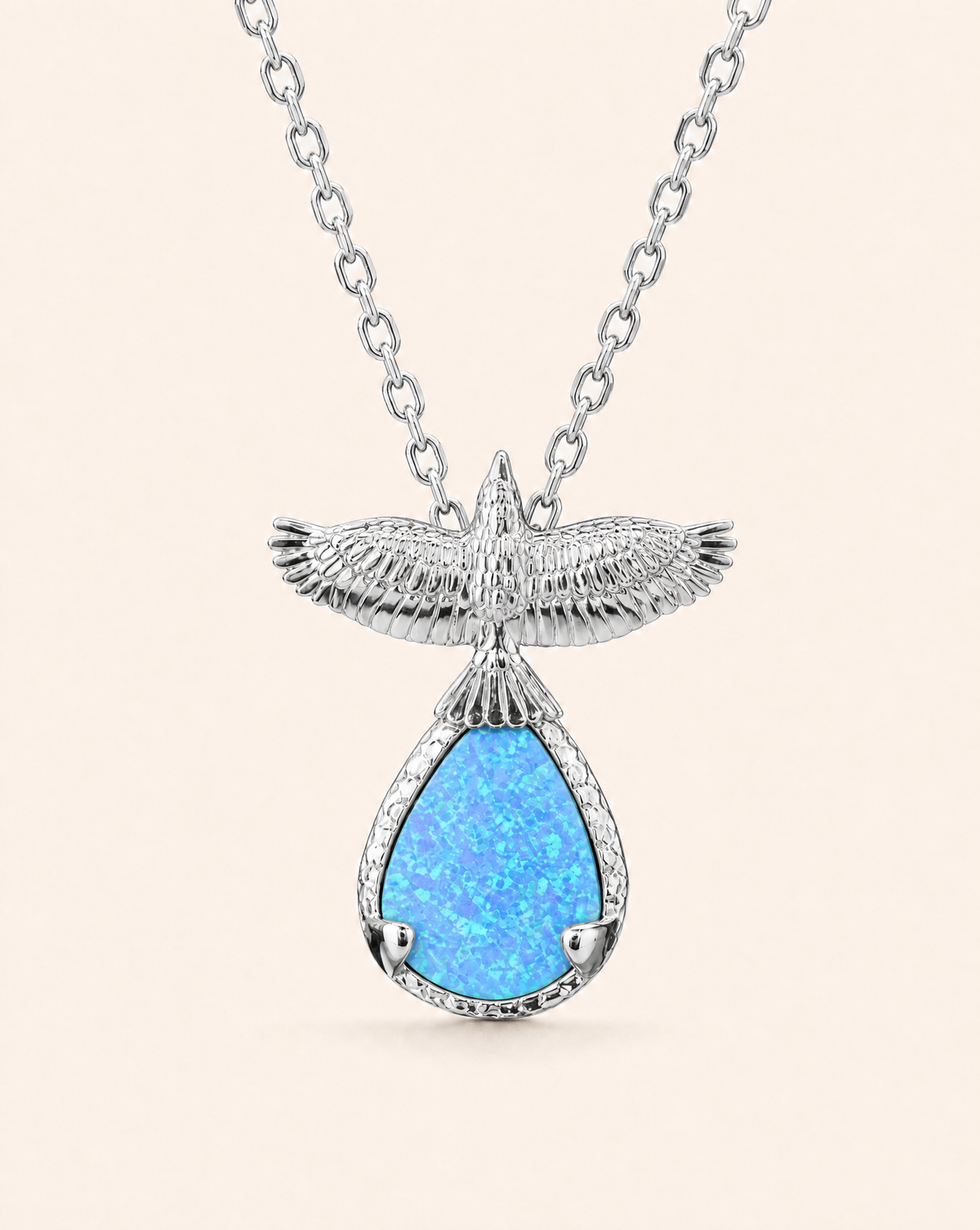SunDancer Blue Opal Pendant — Silver