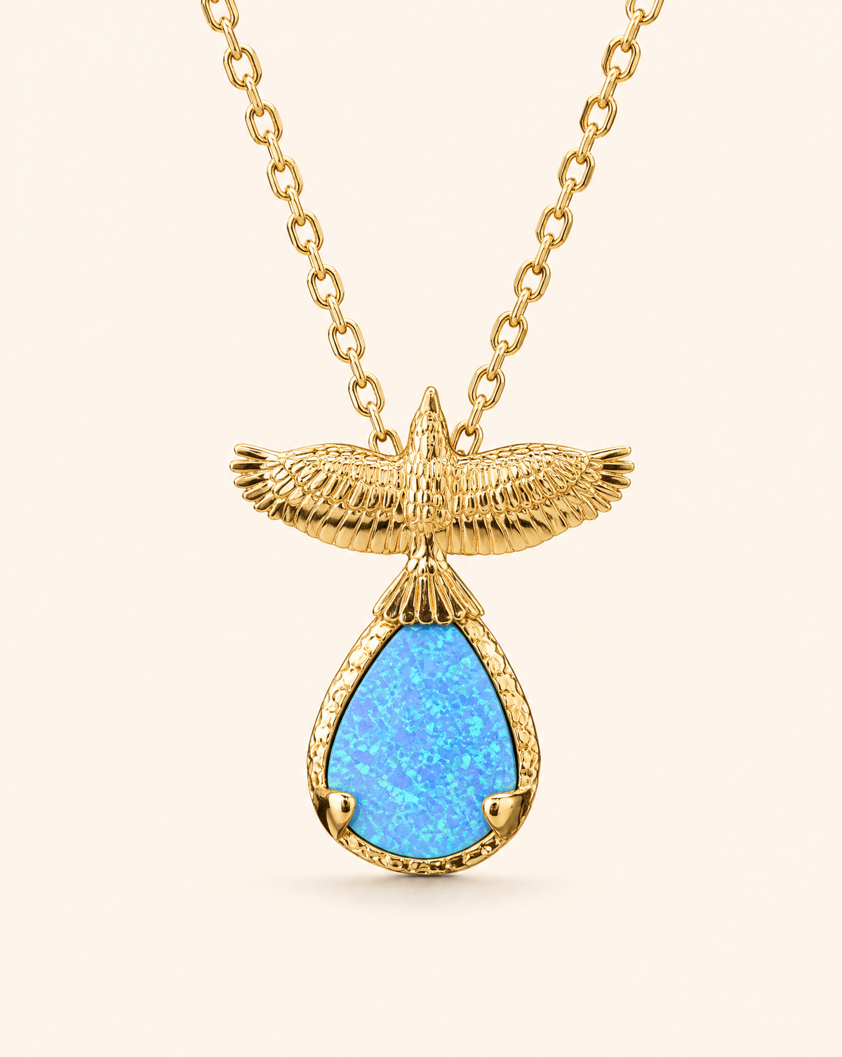 SunDancer Blue Opal Pendant — Gold