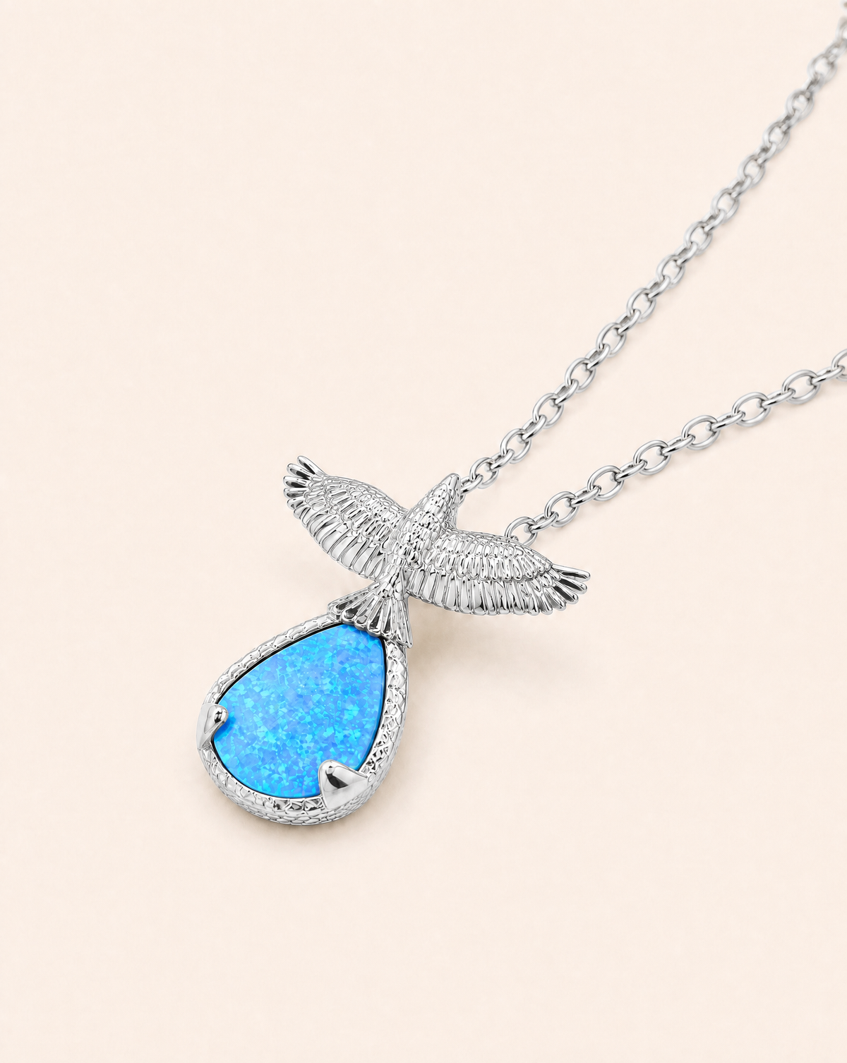 SunDancer Blue Opal Pendant — Silver