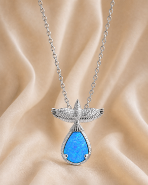 SunDancer Blue Opal Pendant — Silver