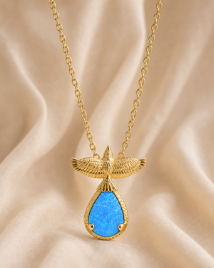 SunDancer Blue Opal Pendant — Gold