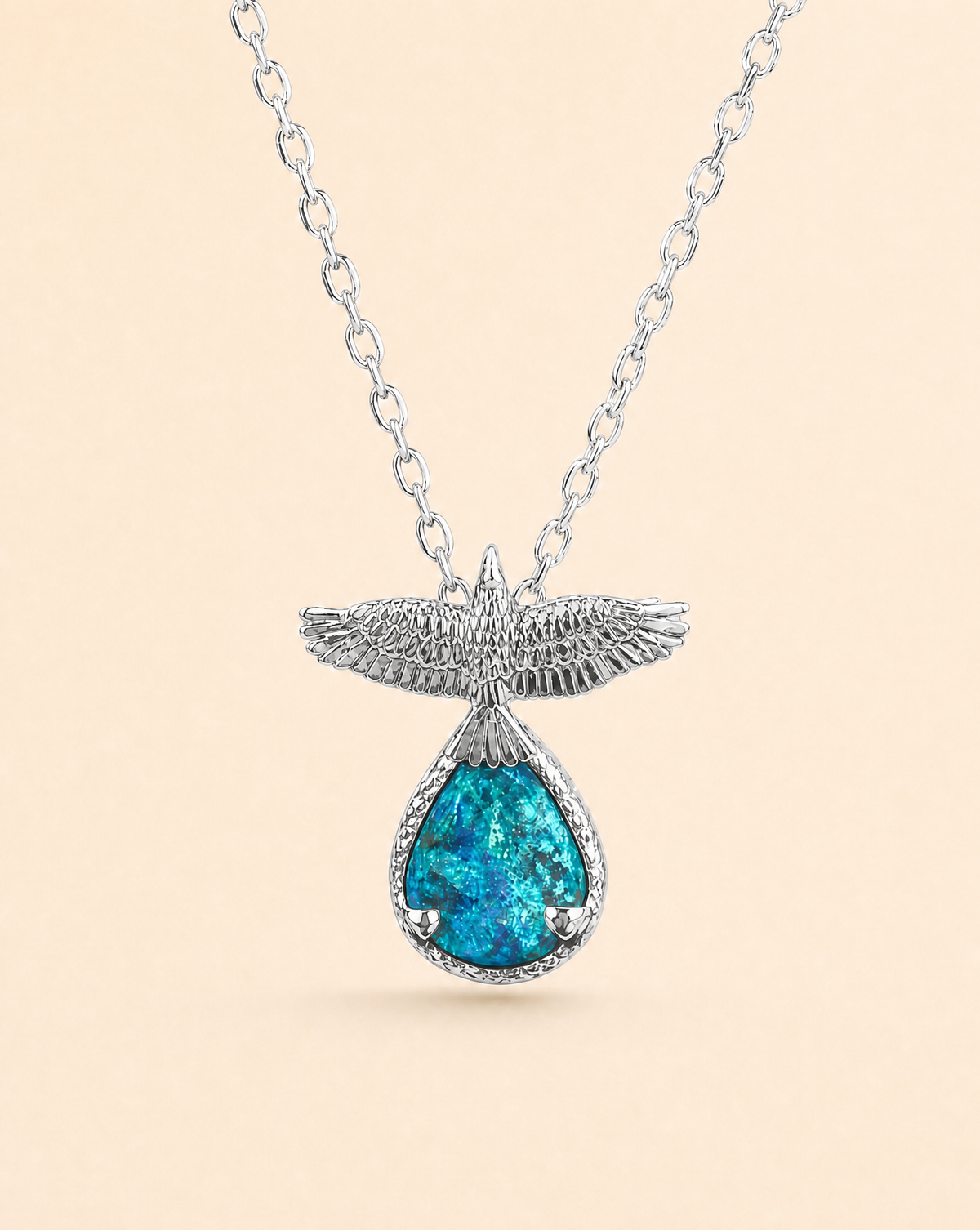 SunDancer Chrysocolla Pendant — Silver
