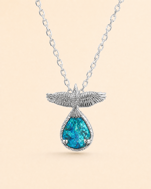 SunDancer Chrysocolla Pendant — Silver