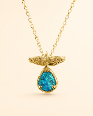 SunDancer Chrysocolla Pendant — Gold